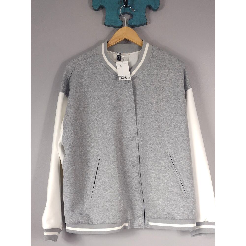 H&M Motif-Detail Baseball Jacket Paris France XL